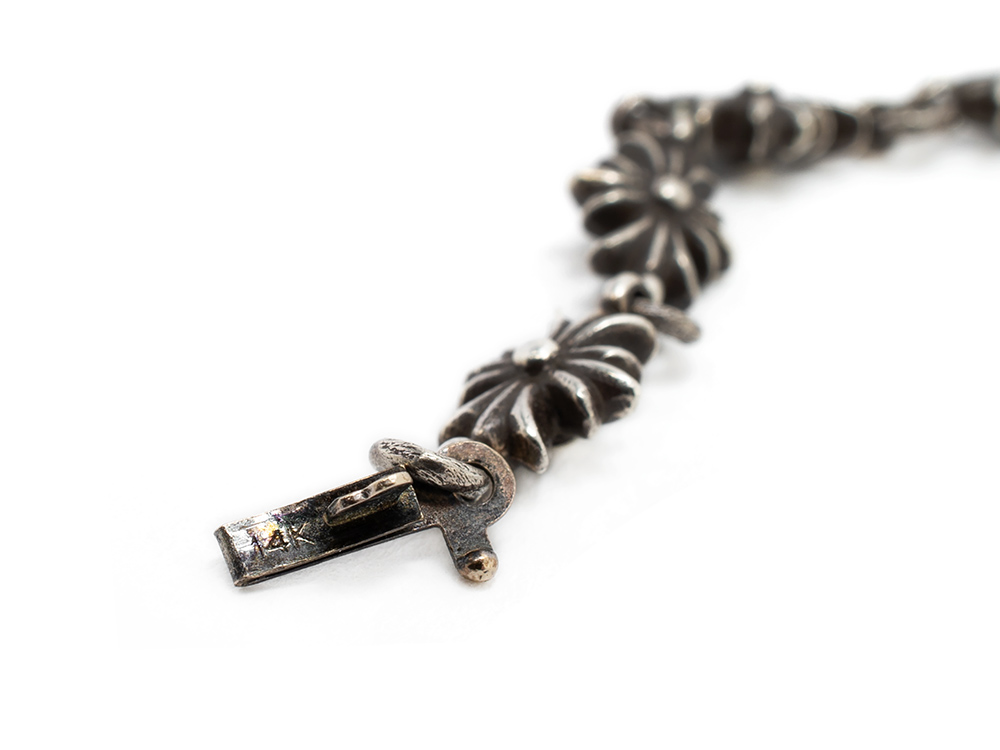 CHROME HEARTS タイニー SV925/14K Eチェーンプラス ブレスレット
