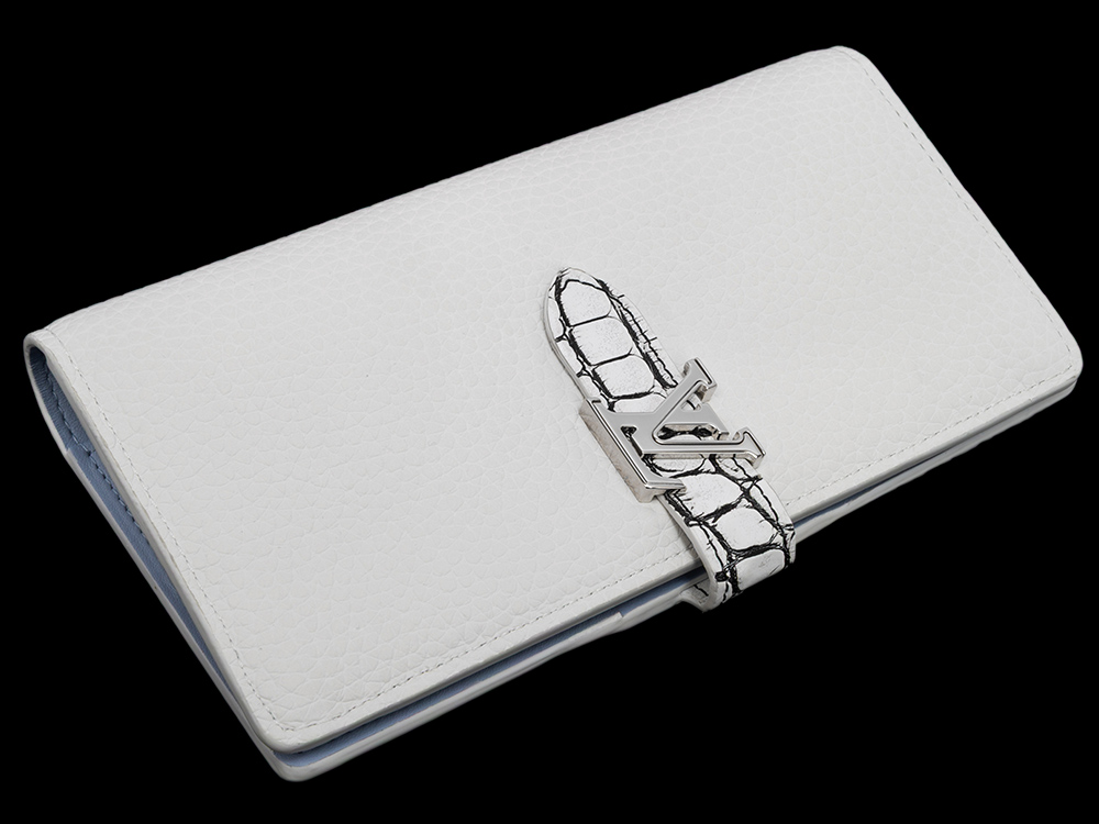 LOUIS VUITTON ヴェルティカル ウォレット N88268 アリゲーター ホワイト