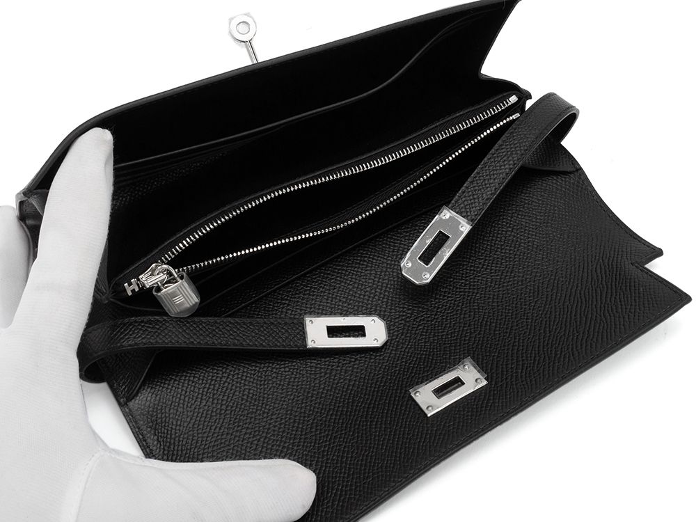 HERMES エルメス 長財布 ケリーウォレット ロング ヴォーエプソン 黒 未使用