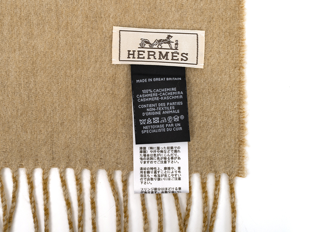 HERMES シュヴァル・オ・トレ マフラー H393782T カシミア