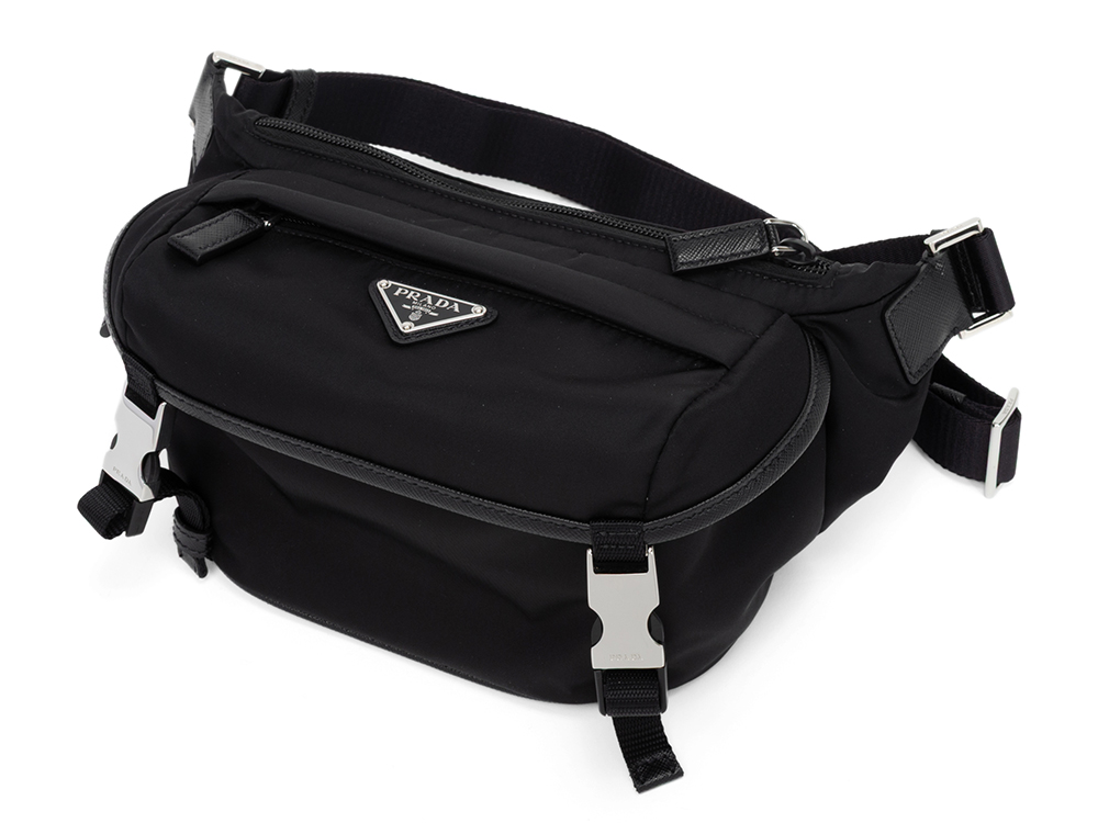 PRADA Re-Nylon × サフィアーノレザー ショルダーバッグ 2VH171 2DMG F0002 SEA BEYOND