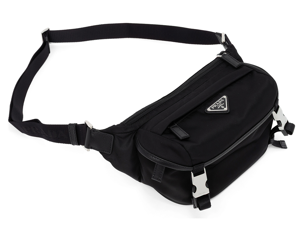 PRADA Re-Nylon × サフィアーノレザー ショルダーバッグ SEA BEYOND